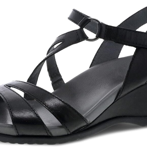 Wedge Sandal Women Cushioned Footbed Adjustable Strap Rubber Outsole - Picture 1 of 6